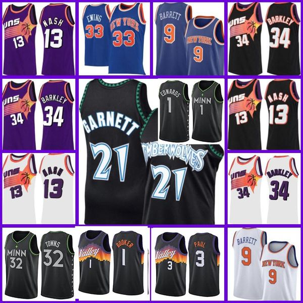 

phoenix suns jersey devin anthony booker edwards minnesota timberwolves jersey patrick rj ewing barrett basketball, Black;red