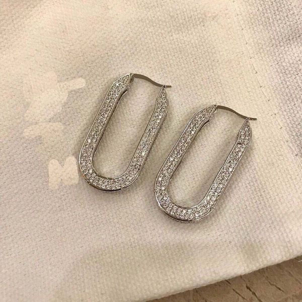 

saijia u water full drill minority design advanced sense earrings, Golden