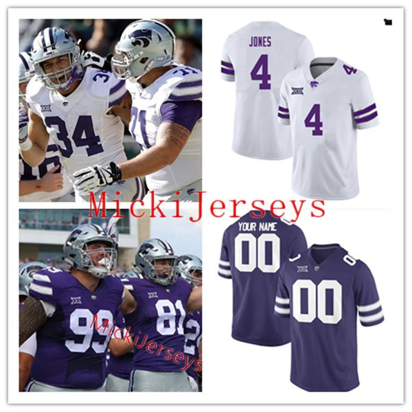 

штат канзас рискованного футбол джерси скайлар томпсон элайдж sullivan уэйн джонс томас грейсон tj смит kiondre томас штат канзас-джерси, Black