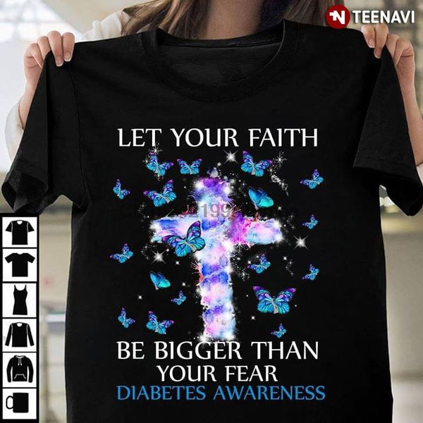 

men t shirt let your faith be bigger than your fear diabetes awareness new version tshirts sport hooded sweatshirt hoodie