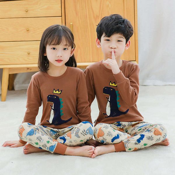 

children's 2020 korean cartoon pajamas leisure thermal underwear set, Blue;red