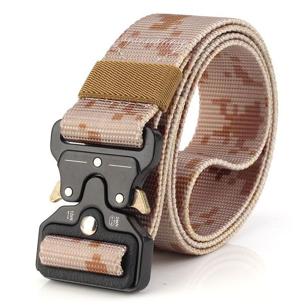 

2020ybt nylon belt metal insert buckle military nylon training belt army tactical belts for men male strap, Black;brown