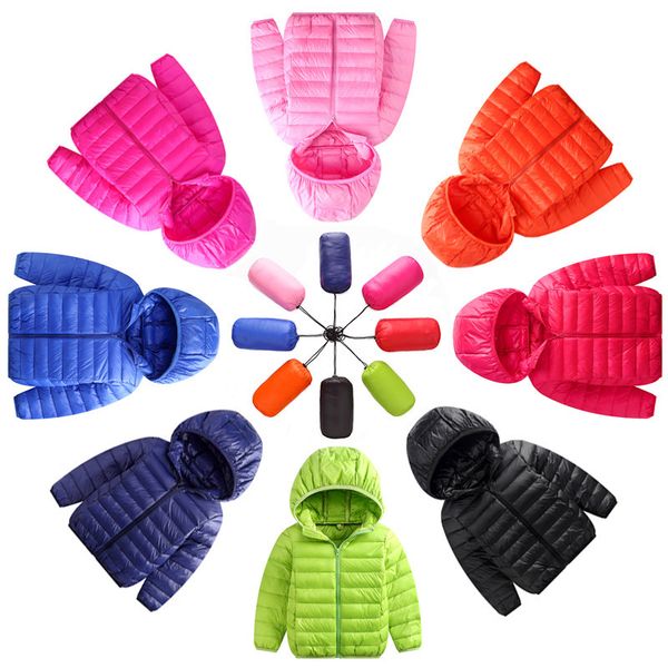 

new type of wear light for children's down jacket, Blue;gray