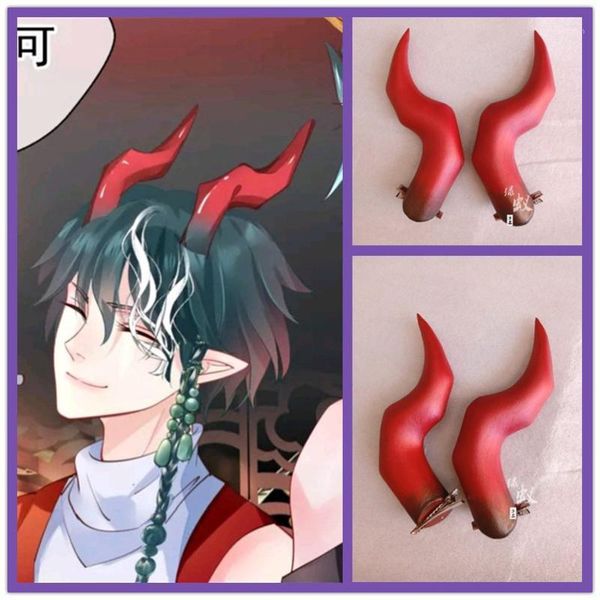 

new anime cosplay the taowu horns headwear cosplay props accessories hair clip halloween christmas1