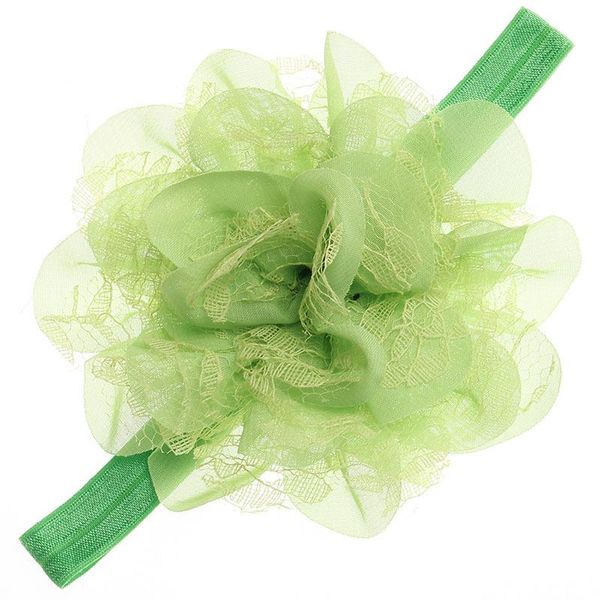 

cute 1pcs baby girls lace chiffon mesh flower headband elastic kids hair bands newborn infant p props headwear accessories qylxpv, Slivery;white