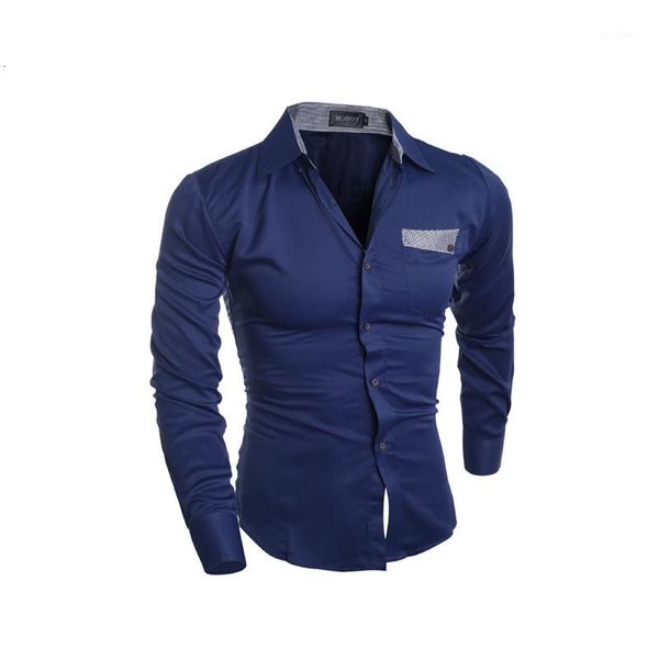 

men's casual shirts western fashion patchwork plaided pocket men's full sleeve -2xl young man slim fit uk boy clothes 1, White;black