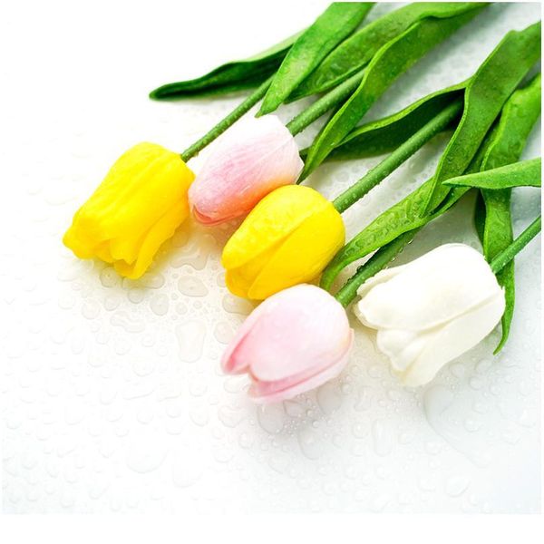 

2/5pcs new tulip artificial flower real touch flower bouquet fake flowers use for wedding home decoration diy gar jllpka