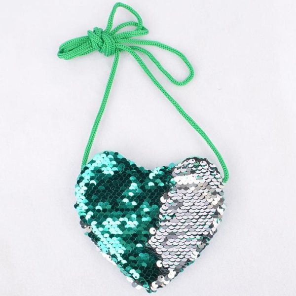 

children coin purse mini party with lanyard zipper love heart gift fashion birthday portable messenger bag sequins cute key1