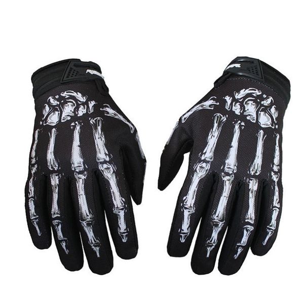 

outdoors men' cycling motorcycle skull bone skeleton goth full finger gloves black green sale, Blue;gray