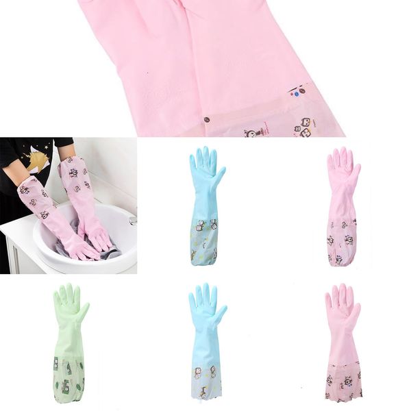 

1 pair rubberdishwashing magic cleaning glove for household scrubber rubber kitchen clean tool dish wash glovesacn
