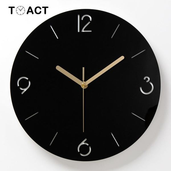 

wall clocks black clock kitten modern design home decoration accessories quiet nordic hanging watch gift reloj de pared
