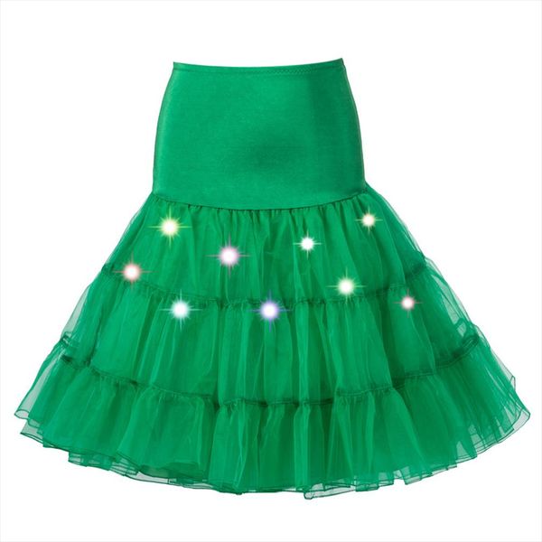 

led tutu skirt swing rockabilly petticoat underskirt crinoline fluffy pettiskirt for wedding vintage tulle skirt, Black