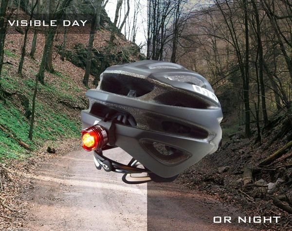 

2pcs plastic bicycle front rear tail helmet black led flash lights safety warning waterproof lamp 3 modes accessories #t1p