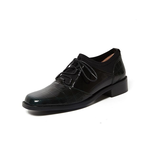 

women 2021 genuine oxford underpants woman lace up to lady vintage for women's spring work shoes 1 ryaj, Black