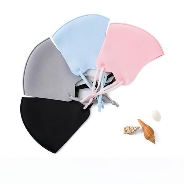 

new children reusable solid mouth mask protective 4pcs/bag simple designed ice silk cotton(not for medical use) 9