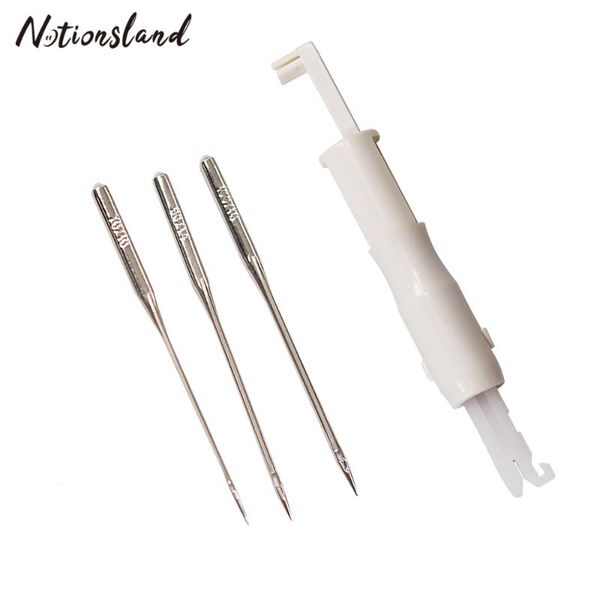 

sewing notions & tools 20pcs mixed size machine needles 1pcneedle threader for needle changer lead wire insertion tool, Black