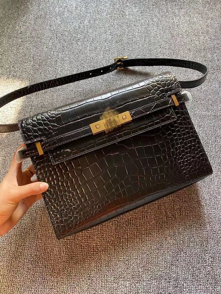 

crocodile manhattan leather kelly new fashion one shoulder underarm stick bag