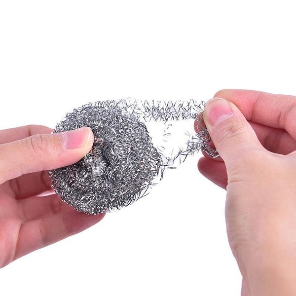 

utility stainless steel wire ball brush cleaning brush kitchen pot tableware cleaner scrub rust remover dish strong tools 4 6pcs h jllriz