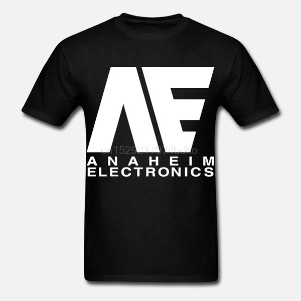 

отпечатано мужчины хлопок anaheim electronics логотип белый с коротким рукавом балахон дизайнеров футболки толстовка