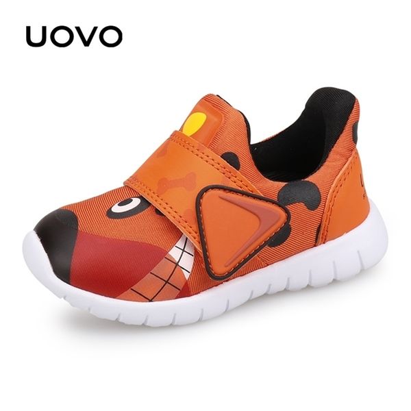 

uovo new toddler boys and girls casual autumn breathable little kids shoes cute children's footwear size 22#-30 y201028, Black;red