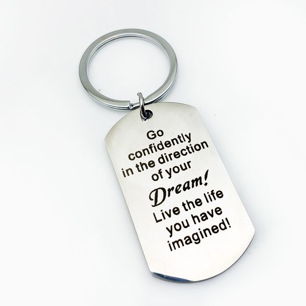 

fashion accessories inspirational keychains stainless steel charm jewelry keyrings, Slivery;golden