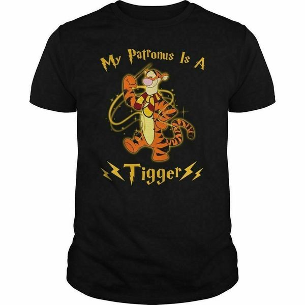 

my patronus is a tigger t shirt christmas black cotton men made in usa basic models tee shirt sport hooded sweatshirt hoodie