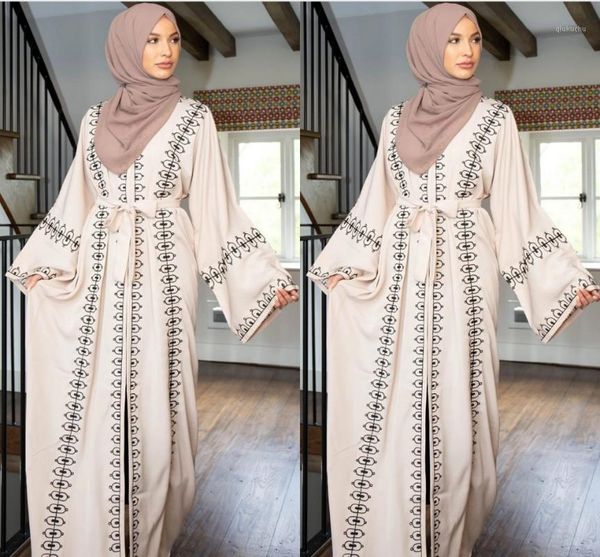 

muslim robe islamic women middle east duibai arab ramadan prayer lace abaya1, Red