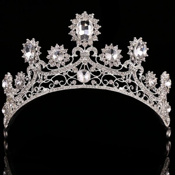 

new bride tiktok, korean wedding headgear, diamond crown, the bride, yiwu, Silver
