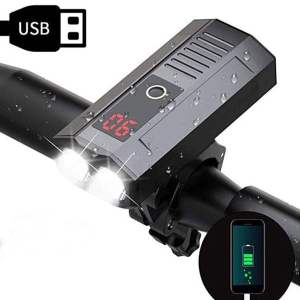 

bike lights usb rechargeable headlight ultra bright led l2 front light for cycling mtb road