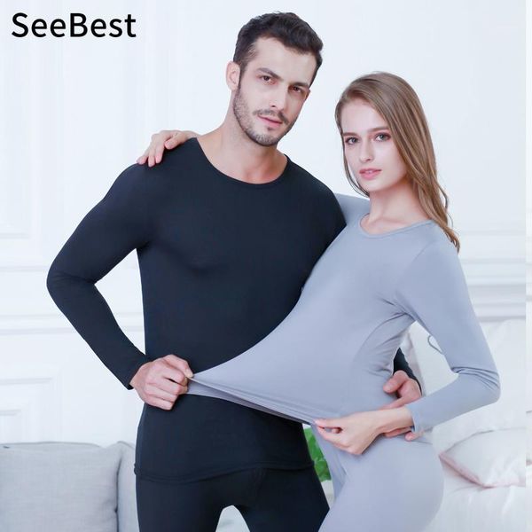 

seethermal underwear set long johns for male female warm clothing men woman winter suit wear plus size l- 6xl merino1, Black;white
