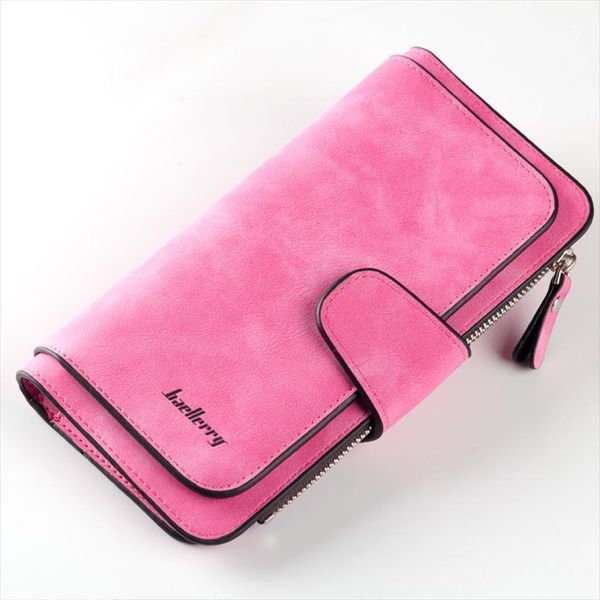 

new wallet women big capacity three fold lady purses scrub leather female wallets carteira feminina, Red;black