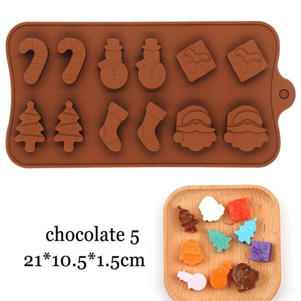 

sile cake mold chocolate molds christmas tree wand sock snowman diy baking mould b qylkao