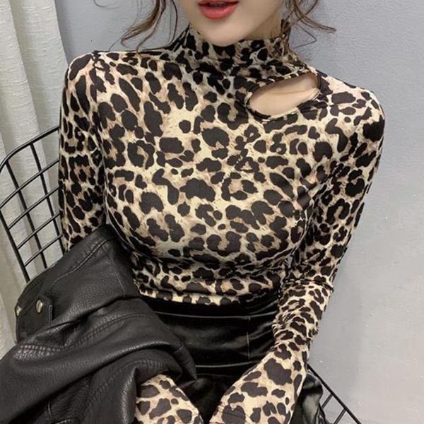 

2021 olive green avocado long-sleeved t-shirt retro western half high neck clavicle bottoming shirt, Gray;blue