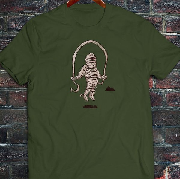 

2020 summer fashion egyptian mummy pyramids scary halloween funny mens military green t-shirt tee shirt sport hooded sweatshirt hoodie