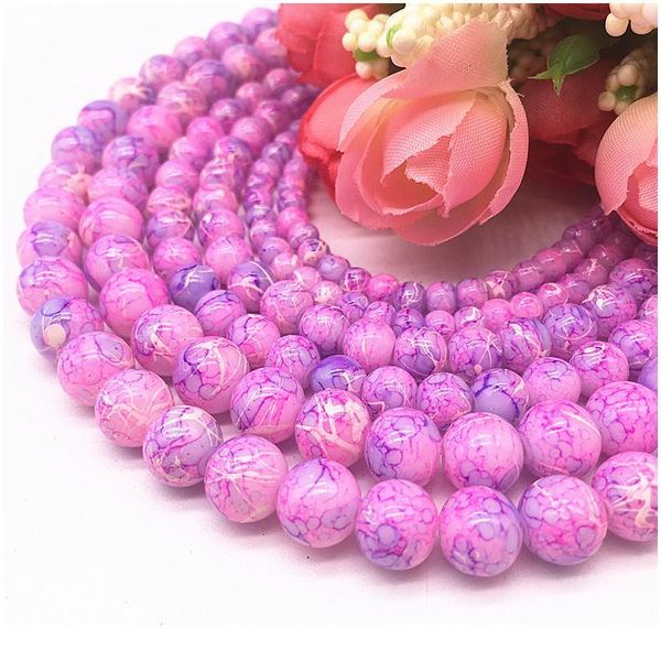 

wholesale 4/6/8/10mm czech glass beads loose spacer beads painted charm for jewellery making diy bracelet&neck jllaux