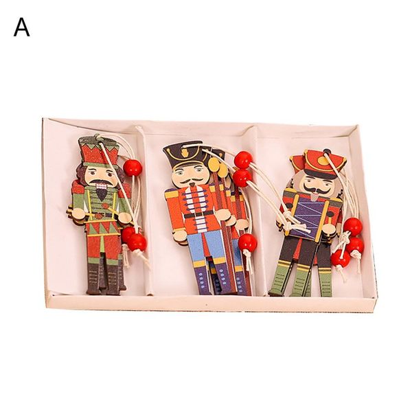 

9шт набор рождество walnut soldier подвеска xmas tree аксессуары главная орнамент симпатичные рождество кулон блестящей 9pcs набор рождество