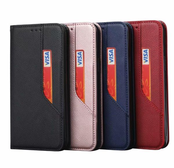 

multi-card slot leather wallet phone case for xiaomi redmi note 9 pro 9a 9s mi note 10 pro motorola moto edge qylruk dh_niceshop