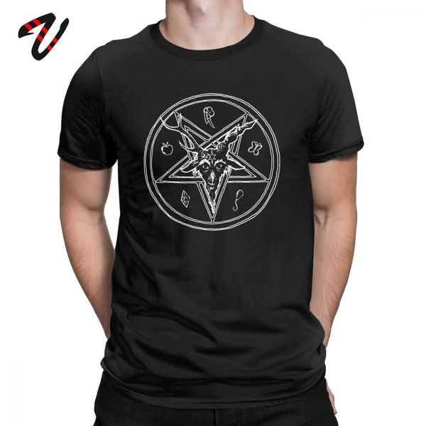 

awesome men's tshirt magic baphomet tees satan short sleeve crewneck halloween demon gift sport hooded sweatshirt hoodie men t shirt