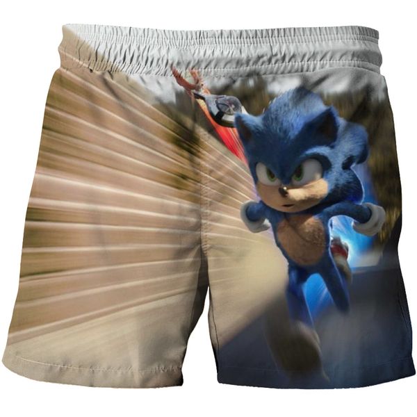 

shorts, cartoon sonic sand 3d beach childrens selling favorite brand in summer, fashionable youth casual hip-hop shorts, Black;red