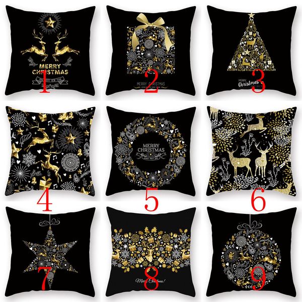 

gold black snowflake merry christmas pillowcase xmas decor for home decor for christmas ornaments xmas noel santa claus