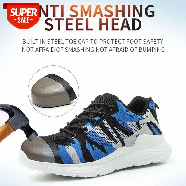 

ight work shoes men's steel toe safety shoes non-slip work boots indestructible shoes puncture-proof sneakers women #8g9a