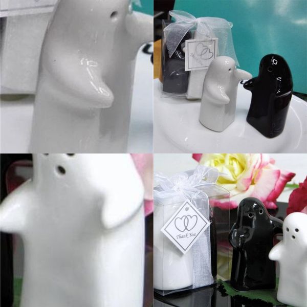 

seasoning pot ceramics black white embrace shape spice jar wedding favors giveaways gift salt pepper bottle factory direct selling 3 8by p1