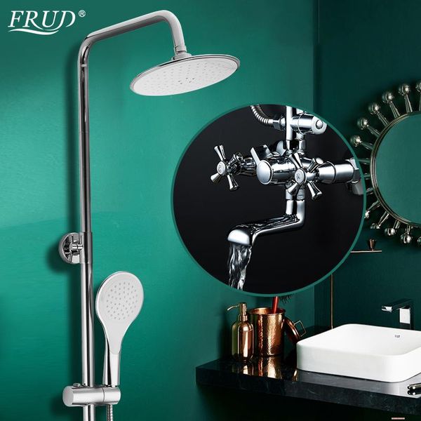

bathroom shower sets frud 1 set system rainfall faucet bathtub shaped head water saving mixer r24732