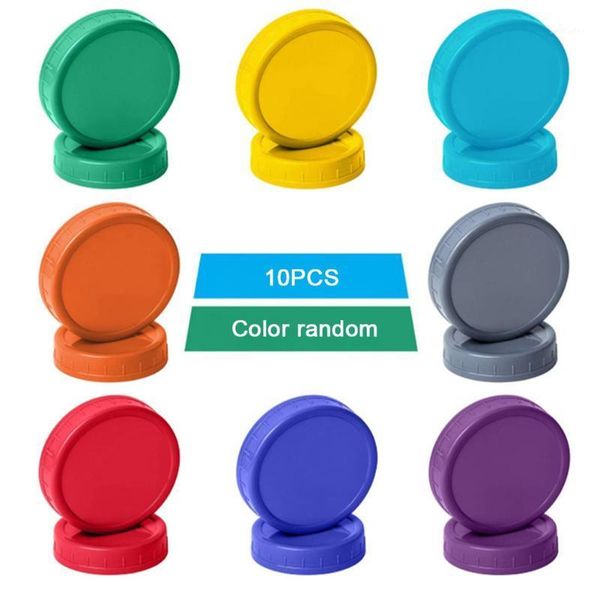 

storage bottles & jars 10pcs caps sealing canning reusable leak proof home wide mouth pp glass mason jar lids replacement parts1