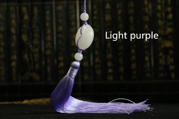 

1pc white jade peace buckle tassel fringe keychain caps straps diy jewelry making charms pendants craft accessories craft tassel h sqcbtd