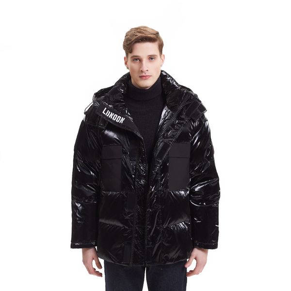 

fashion shiny winter coat men puffer down jacket