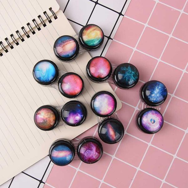 

contact lens box case portable travel outer space plastic eyes nursing container1