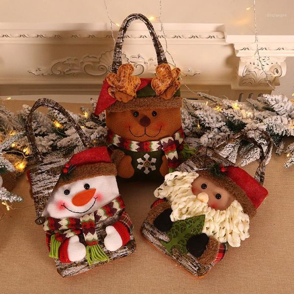 

christmas decoration candy bag christmas gift bag tote gift tote santa claus snowman candy bagadornos de navidad#201