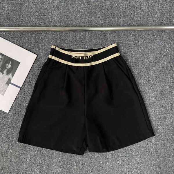

2022 factory wholesale new ce saijia shorts summer fashion age reducing women's casual high waist slim straight pants, White;black