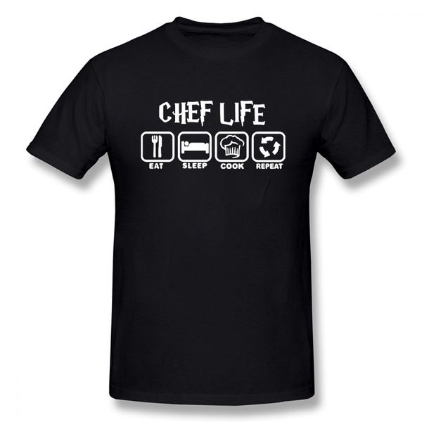 

sport funny cool eat sleep cook t shirts men summer style short sleeve cotton chef life t-shirt camisetas